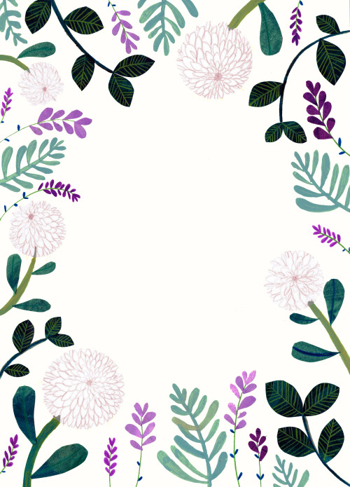 Back to doing some flowery borders for a wedding invite I did recently