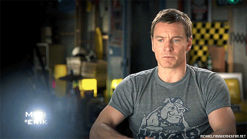 fassbender-fan: #MichaelFassbender en el Detrás de Cámarás de X-Men: Days Of Future Past Edición Blu