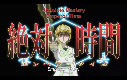 when nen users come up with a move how long do you think they spend naming itdo you think Kurapika h