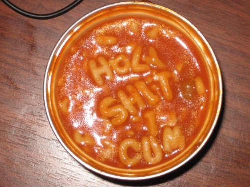 shleg:  i looked into my chef boyardee mini abc’s & 123’s with meatballs, & saw myself looking back  holy fucking shit