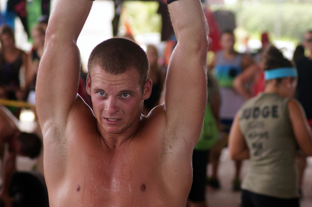 dripping with sweat