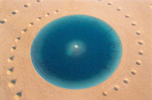 archiemcphee:
“ Nestled between hills in the eastern Sahara desert bordering the Red Sea in El Gouna, Egypt is an awesome piece of land art entitled Desert Breath. Between 1995 and 1997 this site-specific installation was created by the D.A.ST....