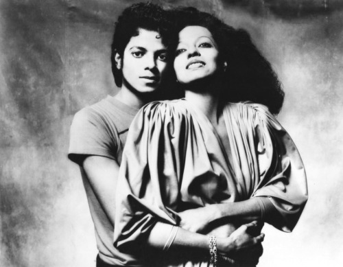 Diana Ross and Michael Jackson photographed by Norman Seeff, 1982.