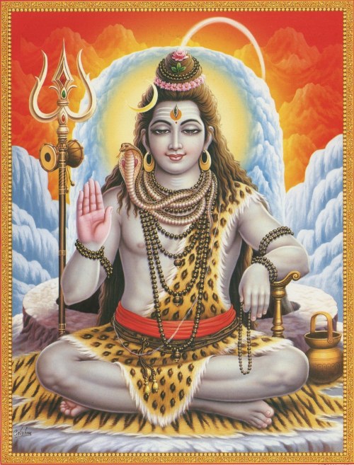 hinducosmos:  Lord Shiva blessing Artist: C. Vishnu. Nirmal 1673 (via Etsy: EasternImage)