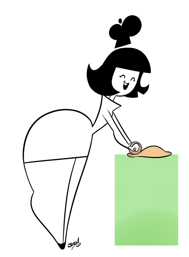 grimphantom2:  jmdurden:  Jeanne rolls the dough.  I wanna roll something else =P