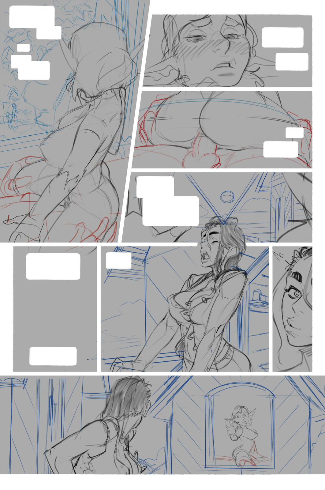 Sketches/lines for pages 9-12buttsmithy.comhttps://www.patreon.com/InCaseArt
