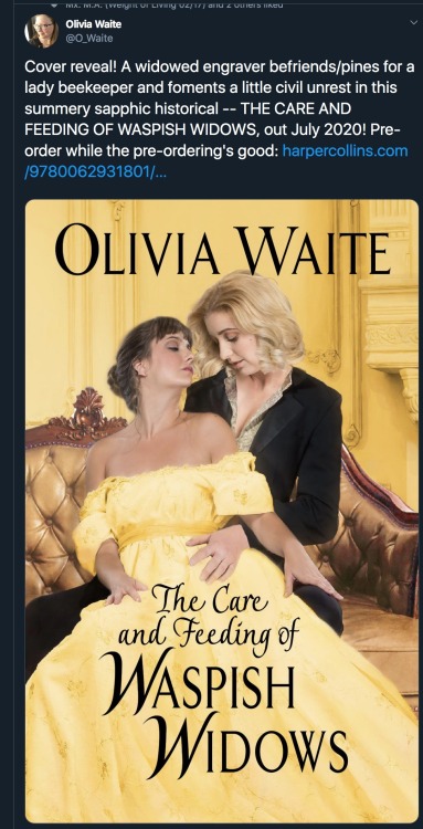 lgbtqiahistoricalromance: The Care and Feeding of Waspish Widows by Olivia Waite Via Olivia Waite&rs