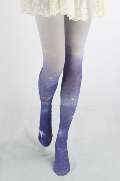 love-secretlydangerouscollection:High Waist Outer Space Astronauts Print Pantyhose