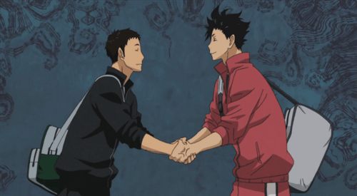 yessiloveslink:  Karasuno+Nekoma’s handshakes 