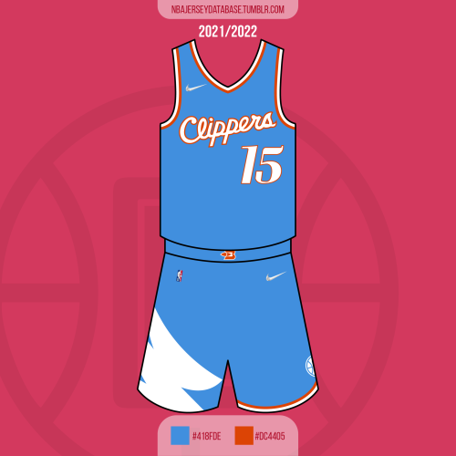 NBA Jersey Database, Los Angeles Clippers City Jersey 2021-2022