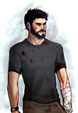 joelisahotdaddy:  duckydrawsart:  A strappin’ young smuggler for myself (w/o blood)   Young Joel is bloody handsome