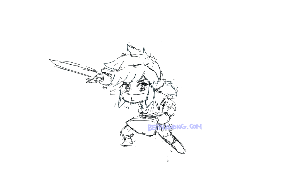 ☆BETTBETTART — Rough Botw Link spin animation done for fun after...
