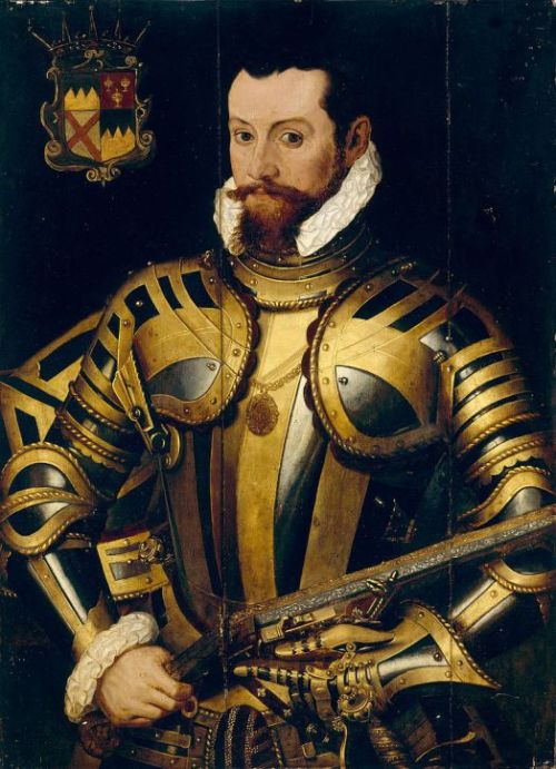 Portrait of Thomas Butler, 10th Earl of Ormond holding a wheel-lock pistol wearing three quarter arm