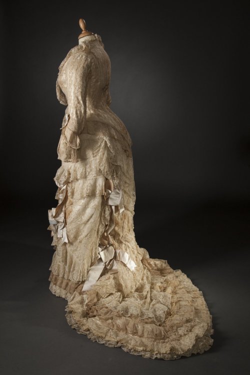 Wedding dress ca. 1878From Tessier & Sarrou