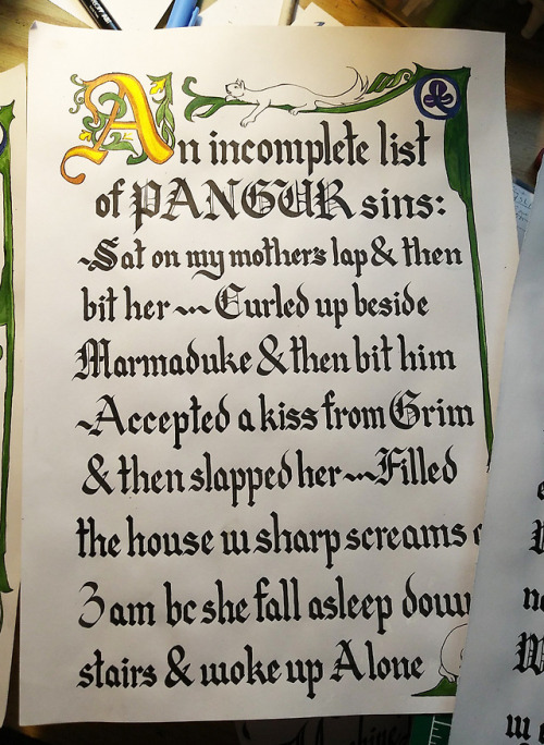 pangur-and-grim:THE PANGUR SINS have received illumination! this gorgeous calligraphy is by @theshit