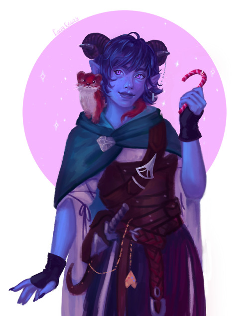 calebwidodadst: lazy-eggzy: Jester and Sprinkle  [ID: A digital drawing of Jester against a whi