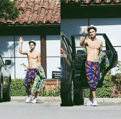 debriefed:  Papped: shirtless Max Ehrich