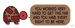 Positivedoodles:  [Drawing Of A Red Turtle In A Red And Brown Shell Saying “You