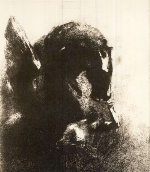 Pegase Captif, Odilon Redon, 1889, Brooklyn Museum: European ArtSize: 16 5/8 x 12 3/16 in. (42.3 x 3