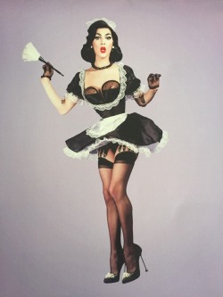 thepastpresentandfutureofdrag:  French maid Violet Chachki  From her calendar shot by Jon Dean