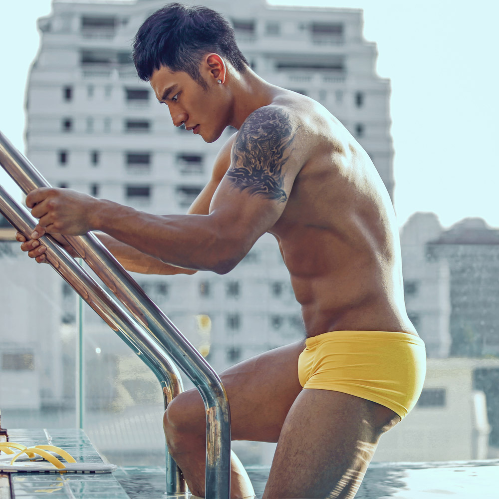 aznboizaresex:  Gu Ming for Gym College swimwear. click here and press space bar