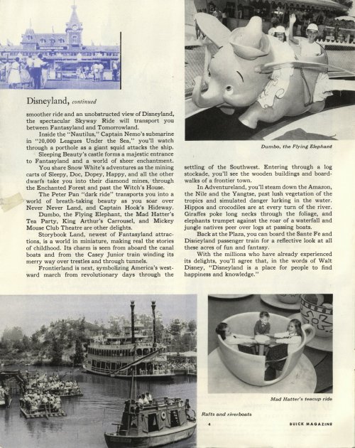 Disneyland in Buick Magazine, May 1957