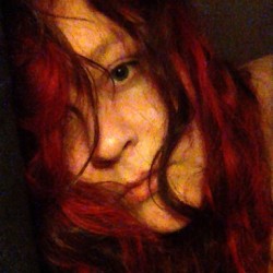 I never sleep. My hair is invading my face. #99problems #1am #sleepless #red