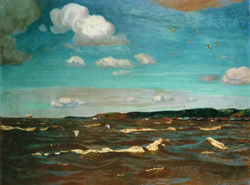 huariqueje:On the Kama   -     Arkady Rylov , 1919 Russian, 1870-1939 Oil on canvas, 