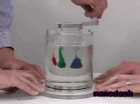 nanodash:  nanodash:  Food colouring in corn syrup. Watch as they rotate it 5 times