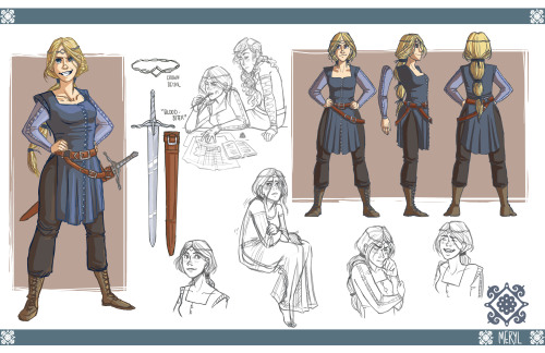 FINAL CHARACTER REVISIONS plus some fun Rhys and Drualt sketches (had way too much fun with those) a