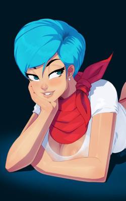 tovio-rogers:  bulma drawn up for the patreon anime waifu set. errybody likes bulma. full version and psd will be available on patreon in a few days.    ;9