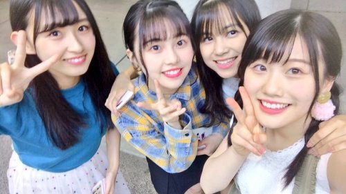 hkt48g: Matsumoto Hinata - Jitoue Nene - Shimizu Rio - Oda Ayaka