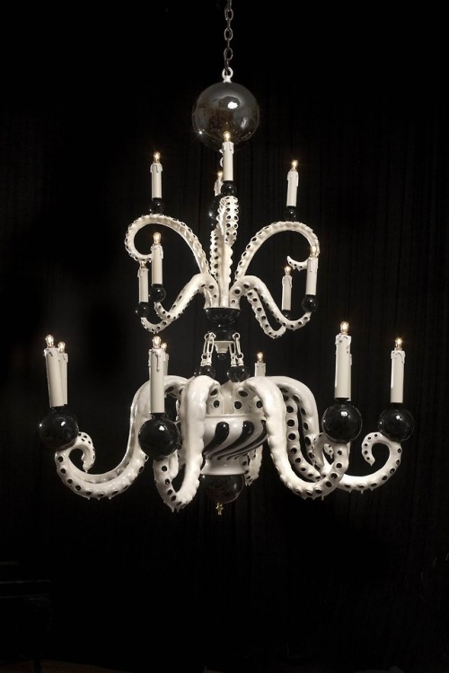 staceythinx:  Octopus chandeliers by Adam Wallacavage 