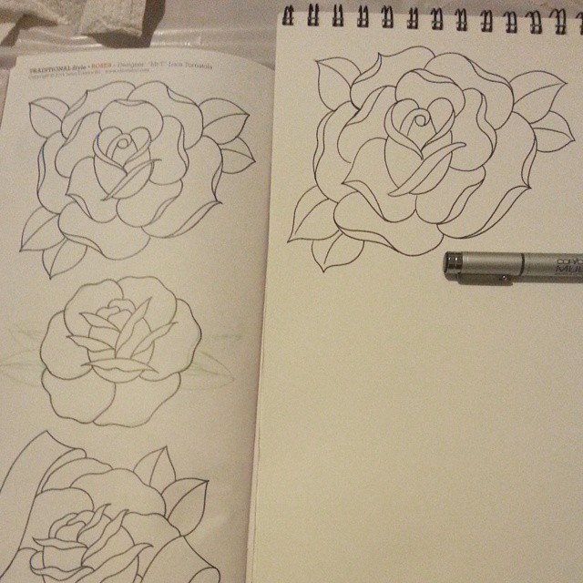 Copying a flower. #flowers #tattooflash