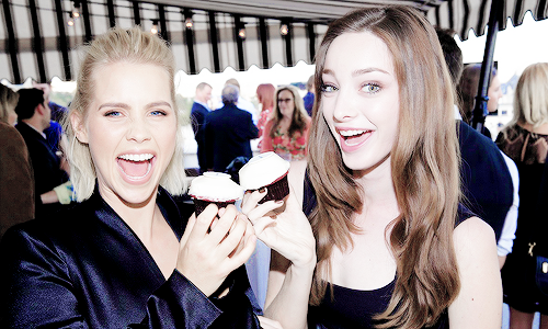 clairebekahs: Claire Holt &amp; Emma Dumont - NBC’s Aquarius Party (April 29,