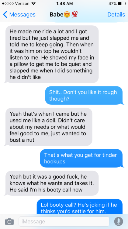 sharingthegirl:  Part 2 of 2 - GF ditched me to be with a tinder hookup. She typically wouldn’t do this however I told her how it’s a turn on if she takes control and makes decisions for herself instead of asking permission. I used the example of