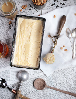 simply-divine-creation:  Peanut Butter Ice Cream w/ Salty Honey Swirl // The Merrythought