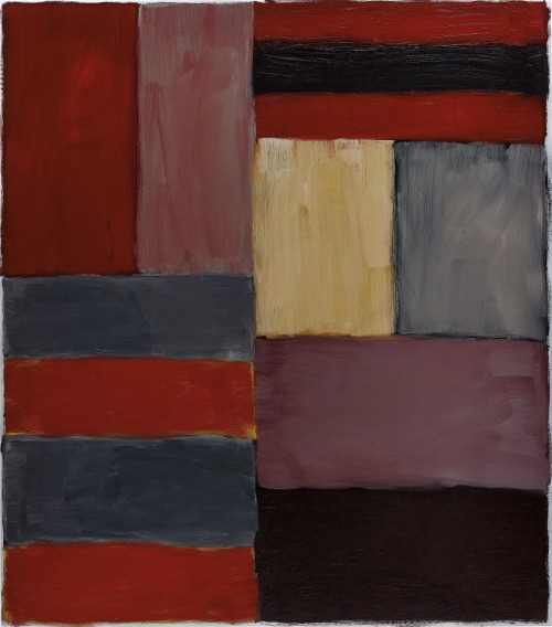 thunderstruck9:Sean Scully (Irish, b. 1945), Grey Red, 2012. Oil on aluminium, 85 x 75 in.