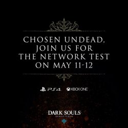 bandainamcous:The Dark Souls Network Test begins TODAY. You will have until May 12th to gather your covenant and test the limits of the new Lordran. As a reminder, the Nintendo Switch Network Test will be announced at a later date. Dark Souls
