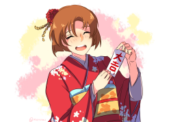 mayuiki-art:  fafner 60mins - hatsumode [great blessing] I was going to draw a shrine scene but it would have been too ambitious for an hour. I love Maya ; u ;
