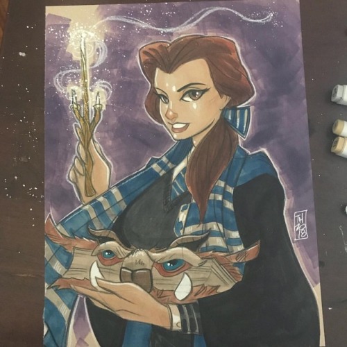 Ravenclaw Belle. #Ravenclaw #Hogwarts #HarryPotter #Belle #DisneyPrincess #mashup #art #hodgesart #c