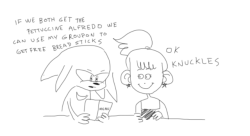 hellbabyfromhell: me and knuckles on a date