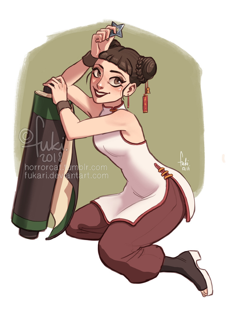 horrorcat:  I drew this Tenten and a friend of mine said that she looks like she’s