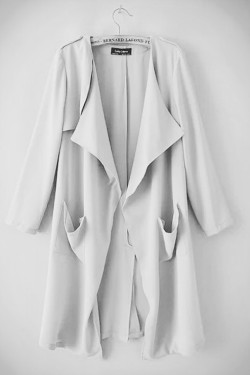 tbdressfashion:  lapel trench coat 