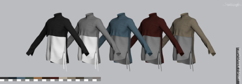 hitohari-sims: simblrryuffy: [Ryuffy] Two Layer T-Shirt Male Clothing Bottom 24 Swatches HQ Compati