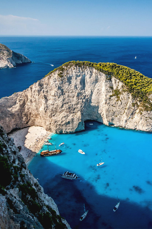 italian-luxury:  Shipwreck Beach | Greece | Source Zakynthos, Navagio. This site