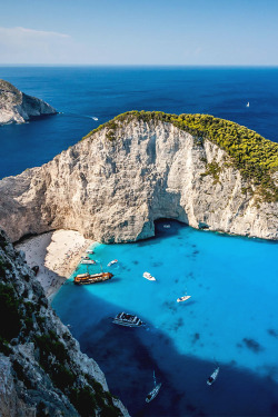 italian-luxury:Shipwreck Beach | Greece | Source Zakynthos, Navagio. This site is known to be an excellent site for base jumping.