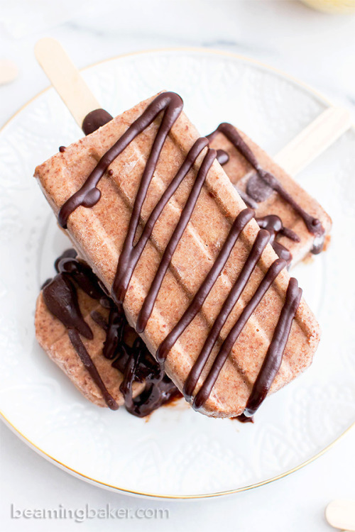 lustingfood:    Double Chocolate Peanut Butter Banana Popsicles  