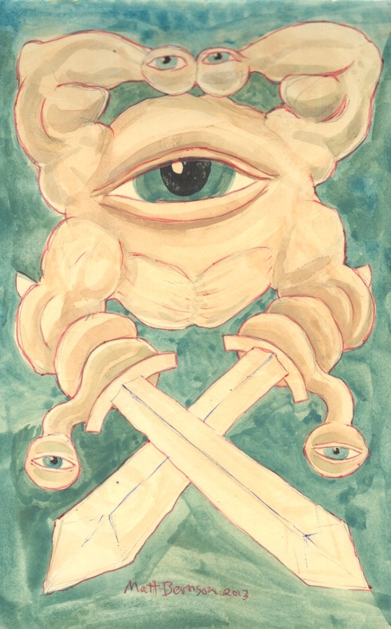 It seems that I will never get tired of eyeball monsters. Ink and/or watercolor on