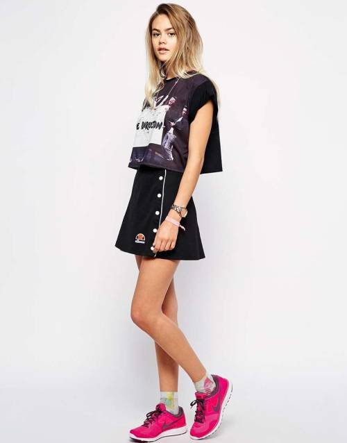 hipster-miniskirts:Ellesse Mini Popper SkirtShop for more like this on Wantering!